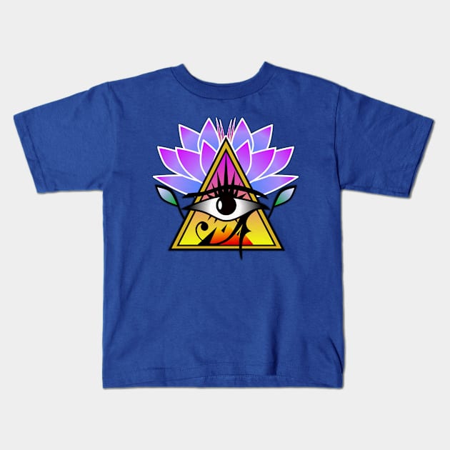 Eye of Horus (colorized) Kids T-Shirt by NateArtDesign